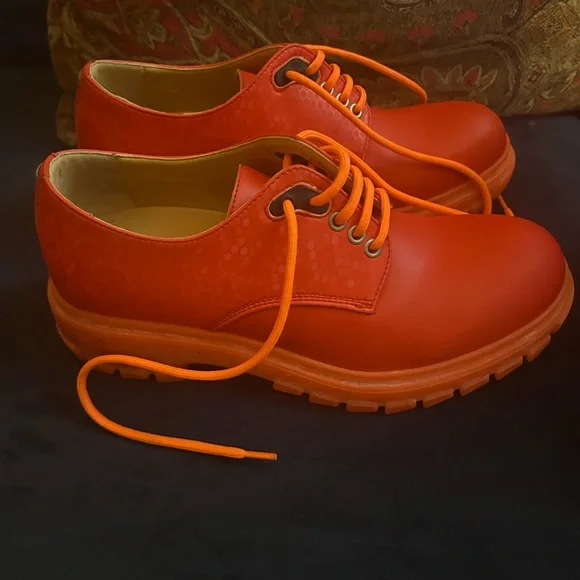 John Fluevog Orange Shoes size 8 women’s - Picture 3 of 6